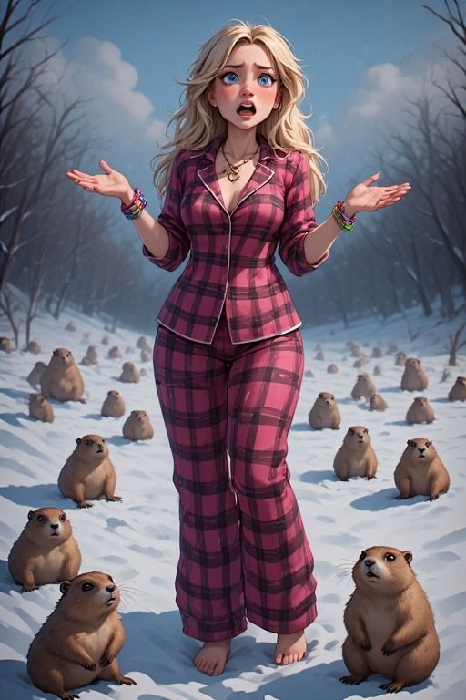Actual simulation of Random trying to pick the proper Groundhog before getting drunk until spring