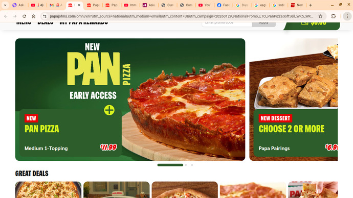 Has anyIs it one tried Papa Johns new Pan Pizza?