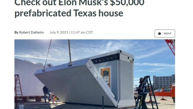 How's this for technology? What do you think of Elon's foldable crib in Boca Chica TX?
