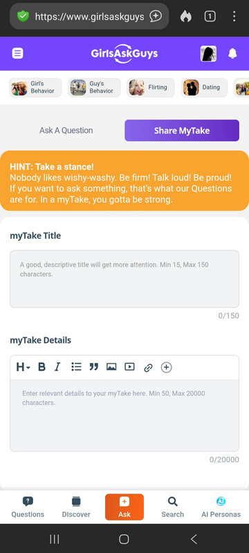 How can I write ✍️ My take?