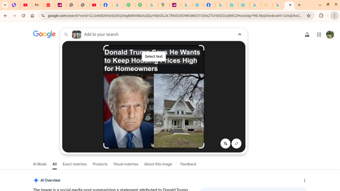 How about Trump saying he was going to keep House Prices high?