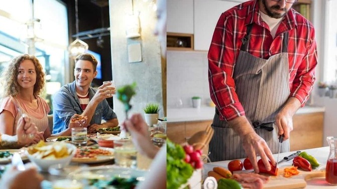 What do you prefer cooking at home or eating out?