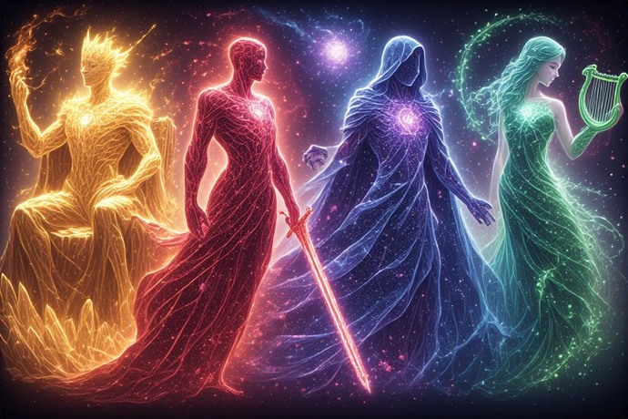 Look deep into yourself. What colours do you imagine your masculine archetypes are (The King, The Warrior, The Magician, The Lover)?