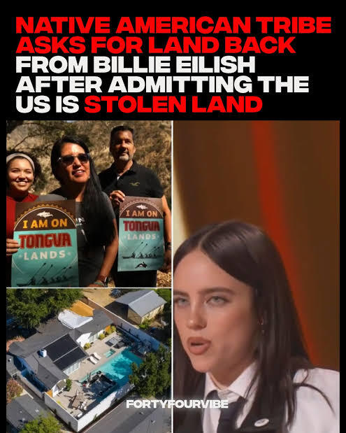 Billie Ellish says no one is ILLEGAL on stolen land but has a fence around it to keep out tresspassers. Thoughts?