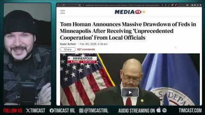 Tom Homan announces massive drawdown of feds in Minneapolis after receiving Cooperation From Officials. Is this a win for the right or the left?