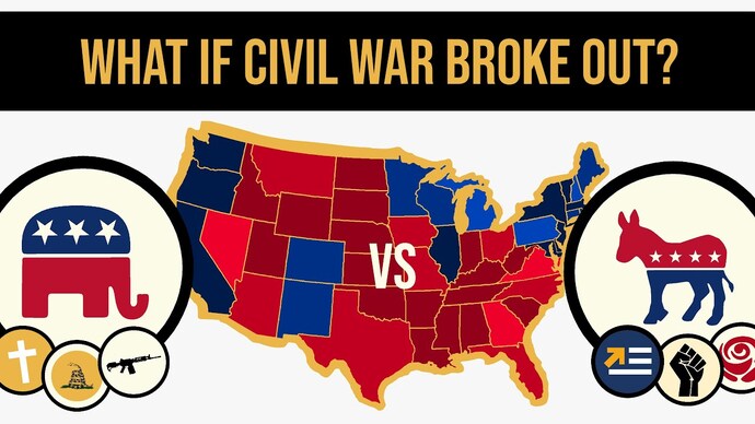 If the divide between liberals and conservatives continues to widen, will something break? Could that be a second civil war or the US breaking apart?
