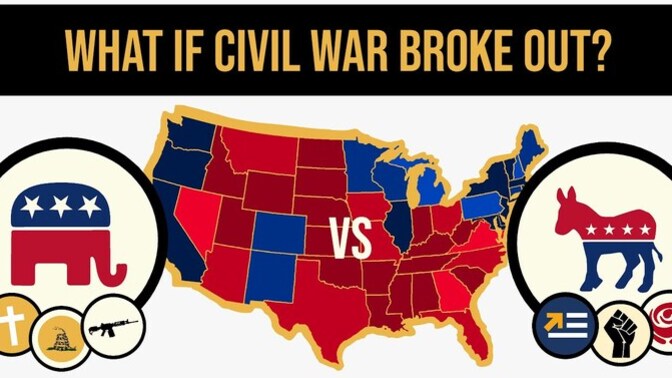 If the divide between liberals and conservatives continues to widen, will something break? Could that be a second civil war or the US breaking apart?