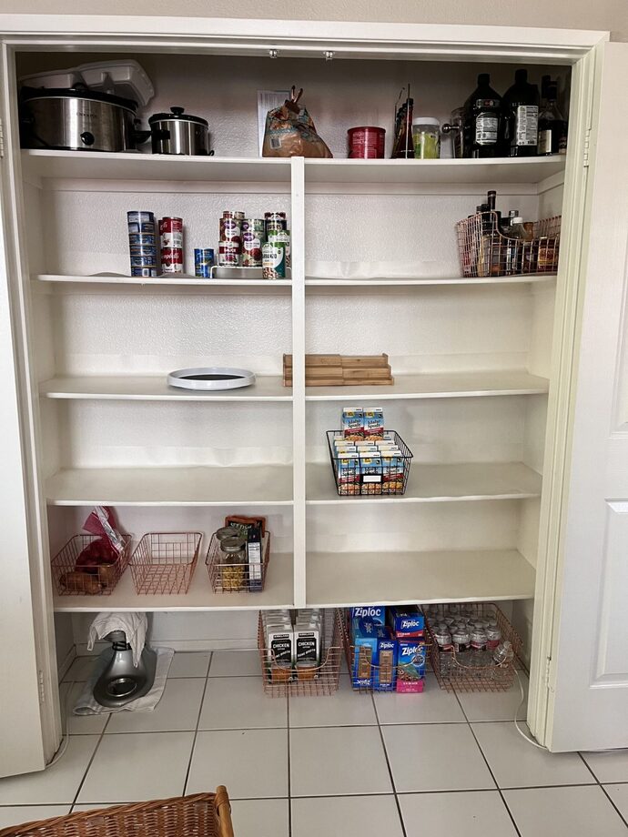 this is not my pantry, but i did take a personal photo to show my progress.