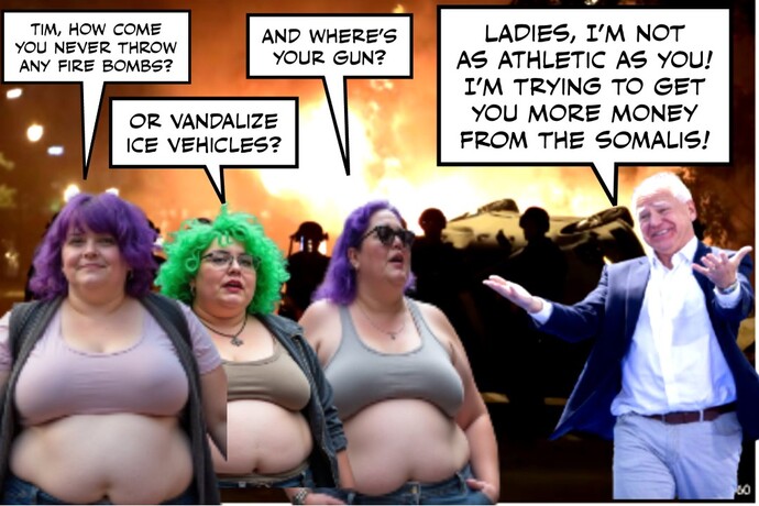 How come Tampon and Frey never participate in the riots?