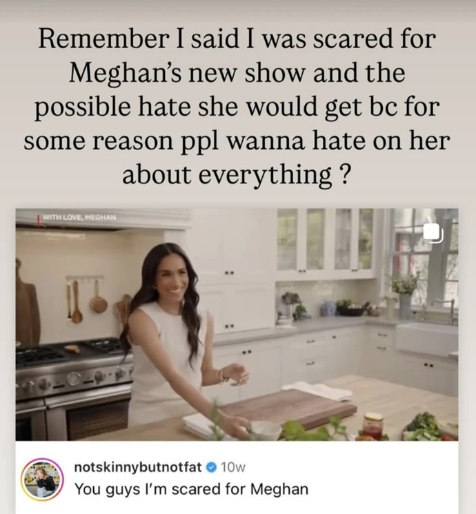 Remember I said I was scared for Meghans new show?
