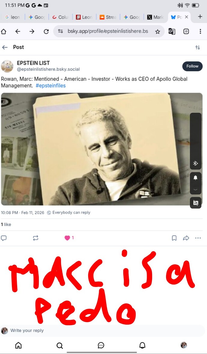 Will disgraced Epstein associated billionaire Marc Rowan survive the Epstein scandal?