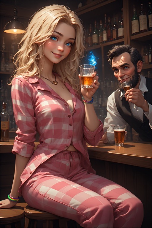 Actual simulation of Random having a shot for Presidents Day