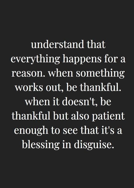 Do you believe everything happens for a reason?