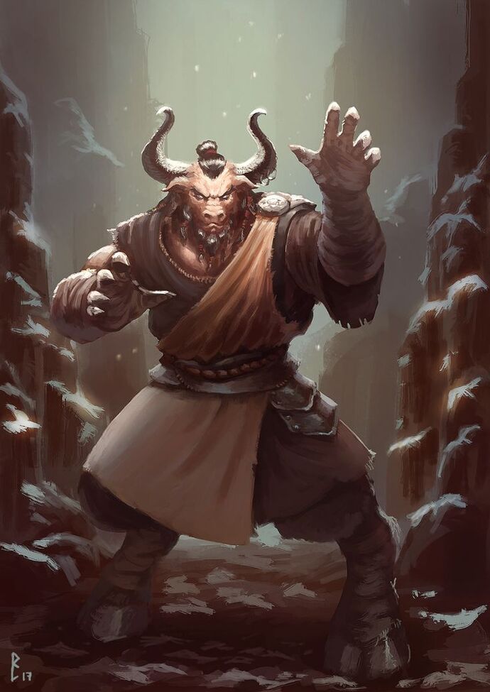Does a Minotaur who stops being a beast and becomes a monk sound interesting to you?