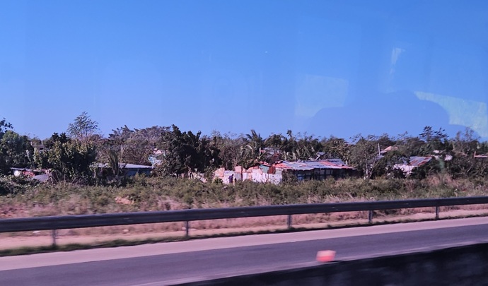 Slums along Caribbean coast