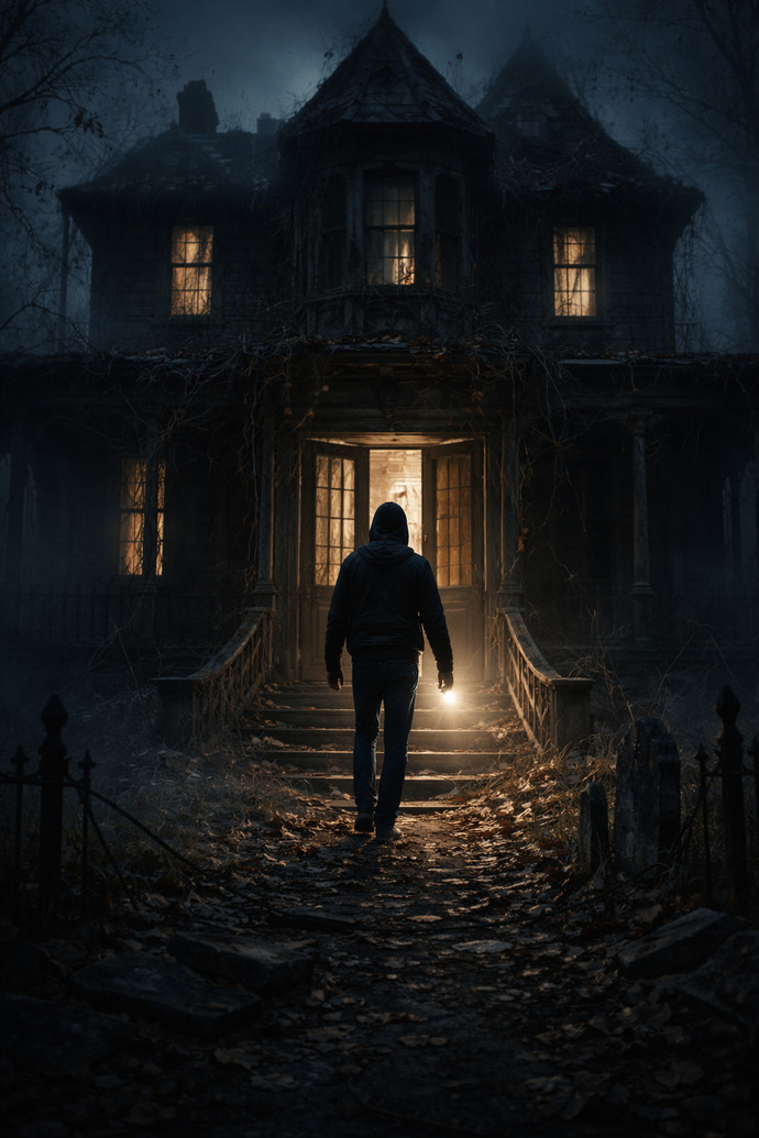 Would you go into a house said to be haunted alone?