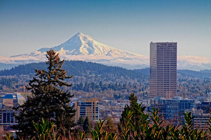 Portland with Mt. Hood