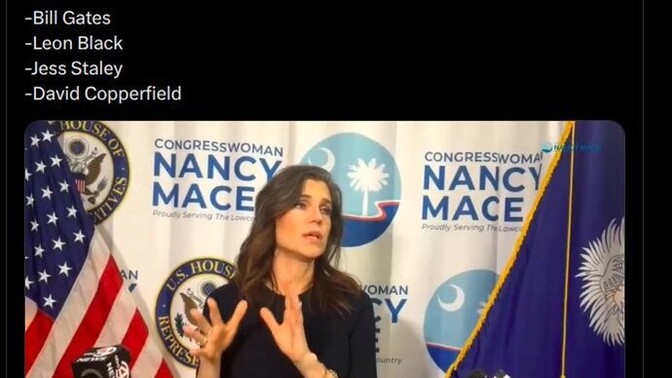 Nancy Mace spills some Epstein beans, any thoughts?