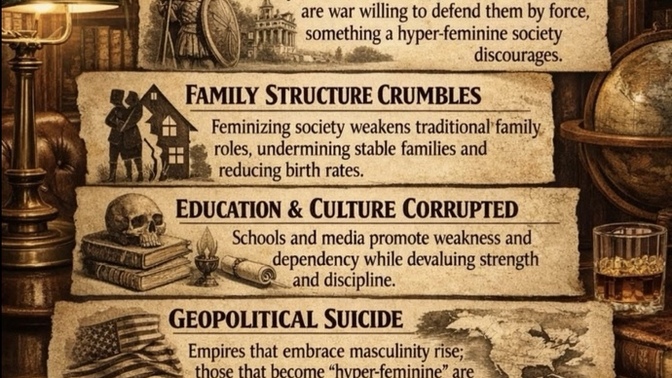Do you agree or disagree with Charlie Kirk when he said a hyper feminine or hyper feminized society would be weak and unsustainable?