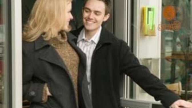 A guy should always smile weirdly at a girl's chin when he opens the door for her yes or no ?