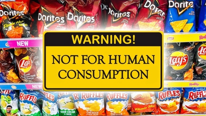 Will the words “WARNING: NOT APPROVED FOR HUMAN CONSUMPTION” cause you to rethink your food choices?