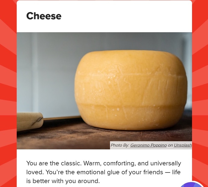 Randoms actual stoopid results from actual stoopid quiz. Cheese. Wtf.
