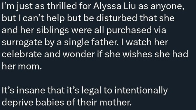 Do you find it disturbing for a man to be a single father, or do you think it's just as okay as women choosing to be single mothers?