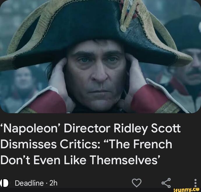 Ridley Scott. Judging by his last movies is he phoning it in?