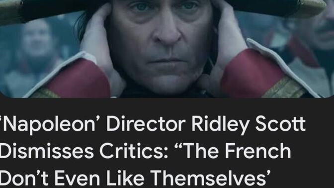 Ridley Scott. Judging by his last movies is he phoning it in?