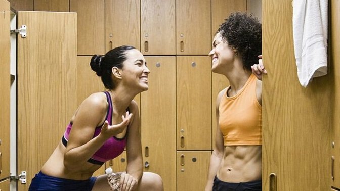 Is it true that women are more insecure undressing in locker rooms?