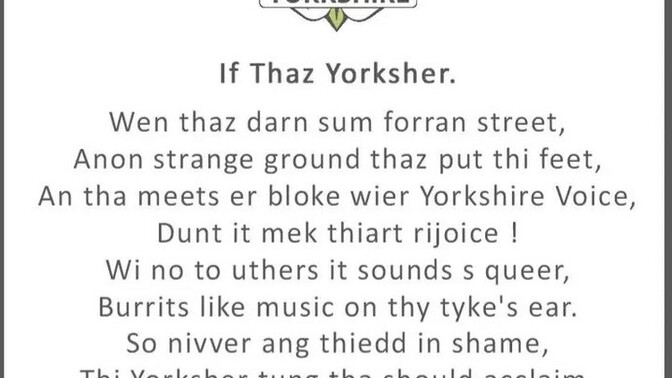 Do you understand Yorkshire?