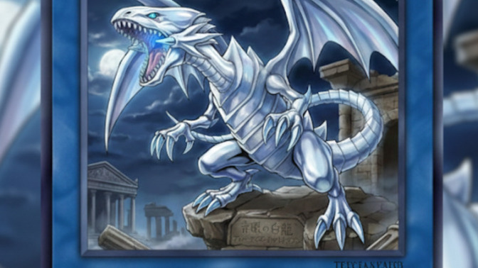 This card was made by ai so the text is a bit off but would you say this design would make a good Yu-Gi-Oh blue eyes White dragon card?