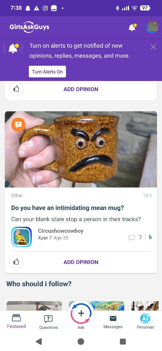 Do you have an intimidating mean mug?