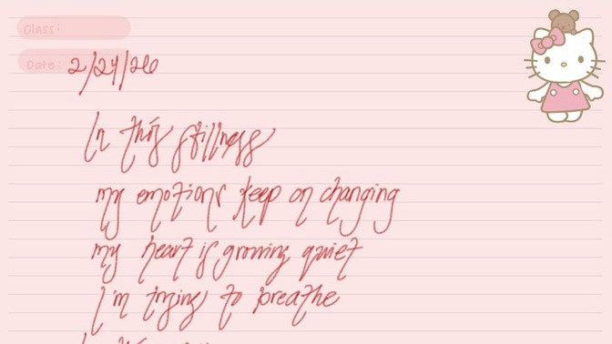 Do you ever find yourself start writing out of nowhere?