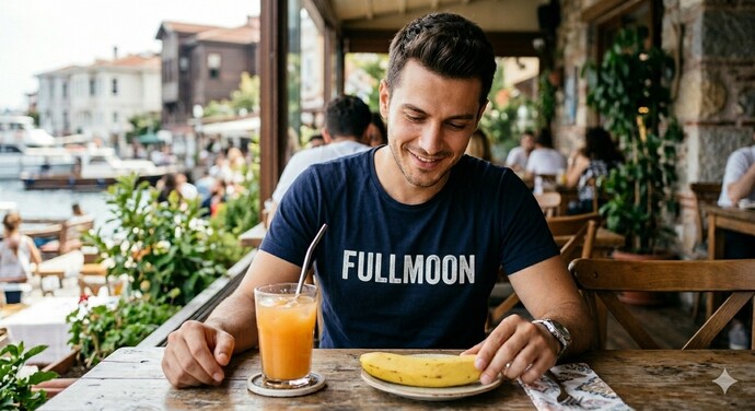 Can bananas be eaten with peach juice?