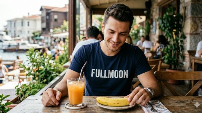 Can bananas be eaten with peach juice?