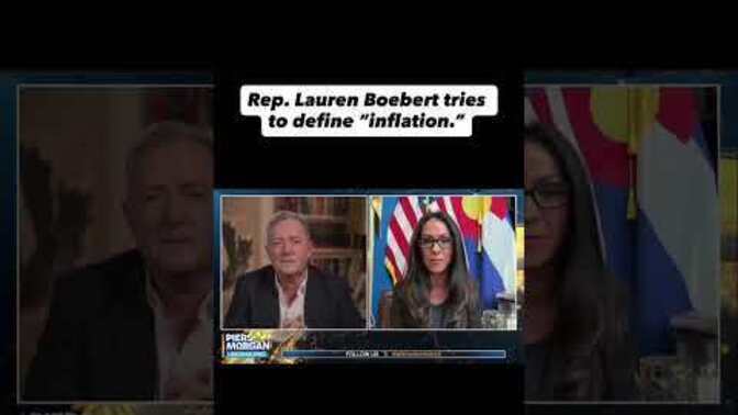 So, don't you think that Rep. Lauren Boebert is just a tad bit confused about the definition of "inflation"?
