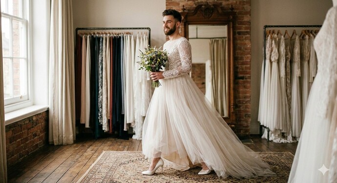 Would you attend a wedding where the man wears the wedding dress?