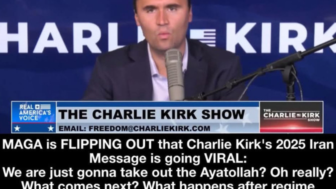 Why isn't Trump heeding Charlie Kirk's advice regarding Iran?