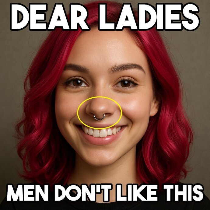 This isn't makeup, but it's a good example of what I'm talking about. We don't like it, so who do you do this for really?&n