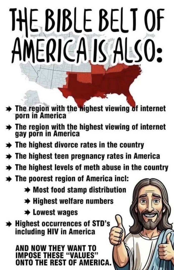 Is the Bible Belt really a bastion of morality?