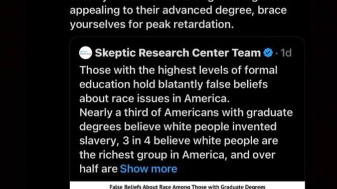 Why do one third of Americans believe white people invented slavery?