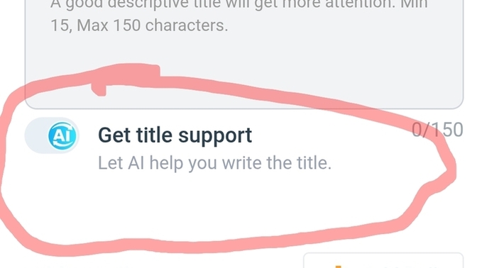 Did anyone else notice the new AI question title feature on G@G?