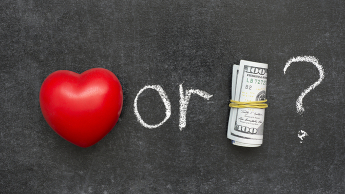 Would you choose financial security or an amazing partner with money struggles?