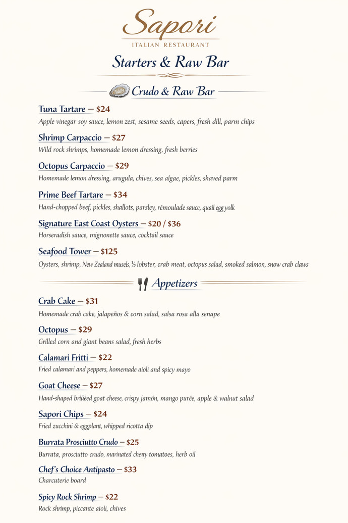 On a first date at a fancy Italian seafood spot, what are you ordering?