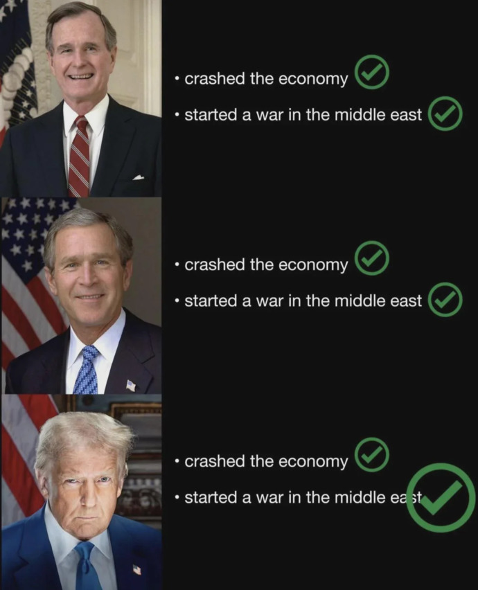 Why vote Republican if they always crash the economy and start wars?