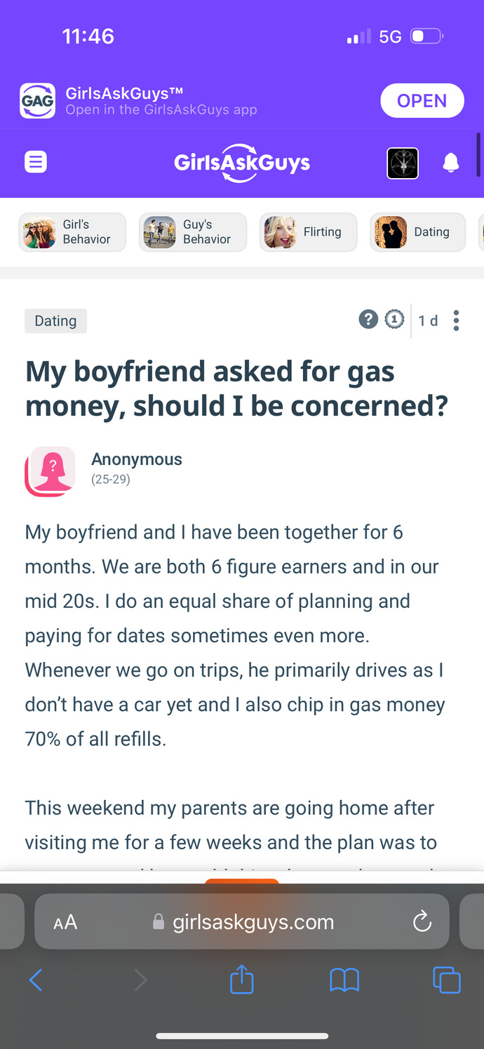 Is anyone else tired of the clearly fake relationship stories on GAG?