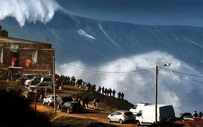 Who in their right mind would surf a monster wave like this?