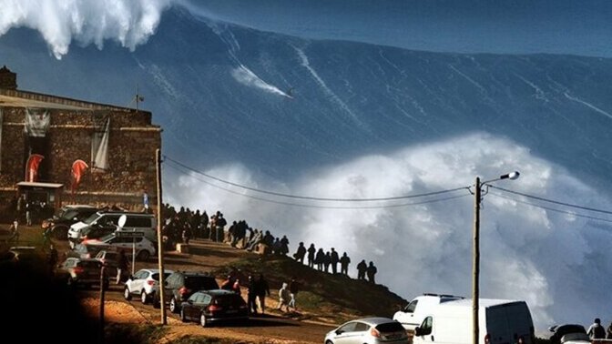 Who in their right mind would surf a monster wave like this?