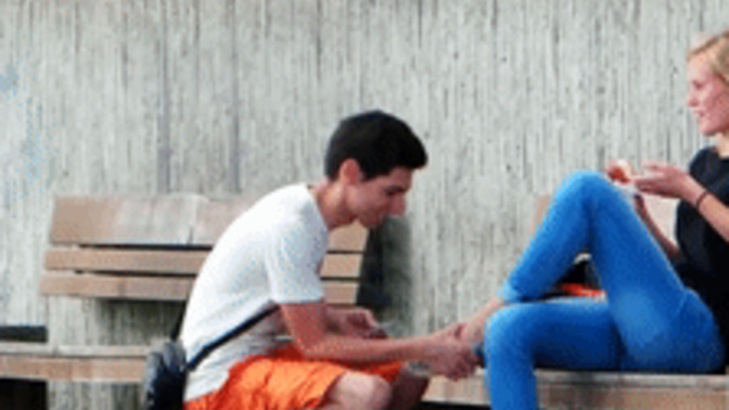 Girls, would you like it if your boyfriend kissed your foot?
